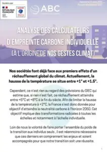 Analyse des calculateurs d’empreinte carbone individuelle