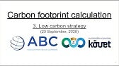 Low-carbon strategy – to lower emissions (with KÖVET)
